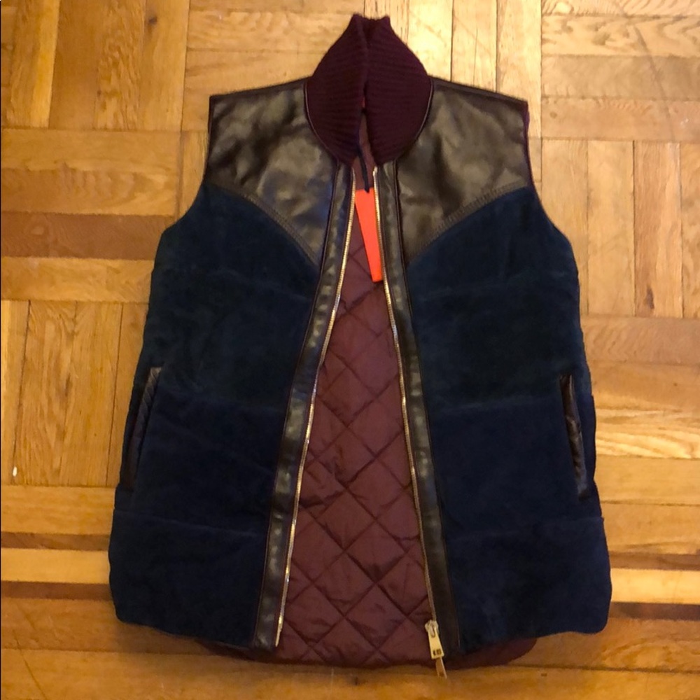 Suede and Leather Ombré Vest